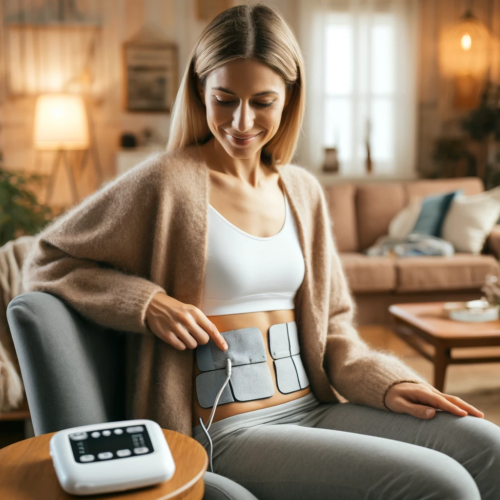 patient using a TENs device